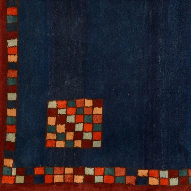 Gabbeh Afghan Rug — hand-knotted, 161 × 201 cm, Wool