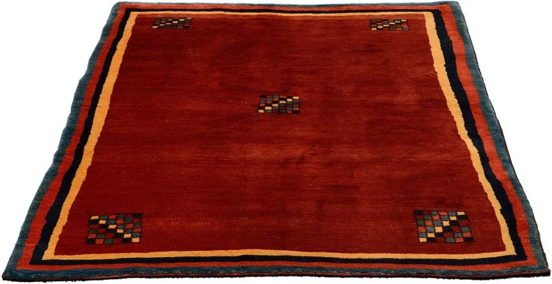 Gabbeh Afghan Rug — hand-knotted, 152 × 191 cm, Wool