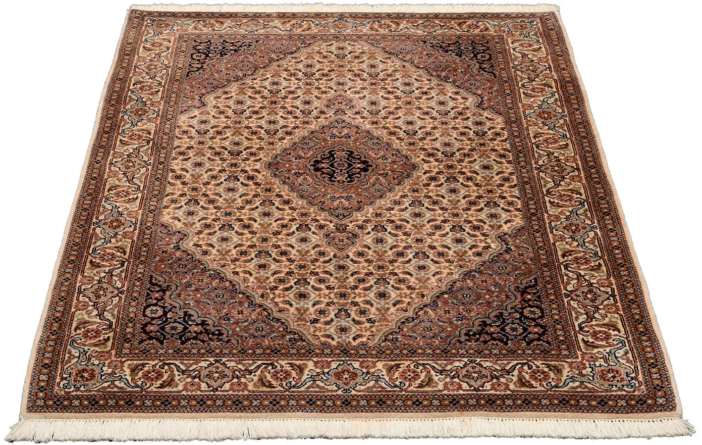 Tabriz Indian Rug — hand-knotted, 125 × 185 cm, Wool