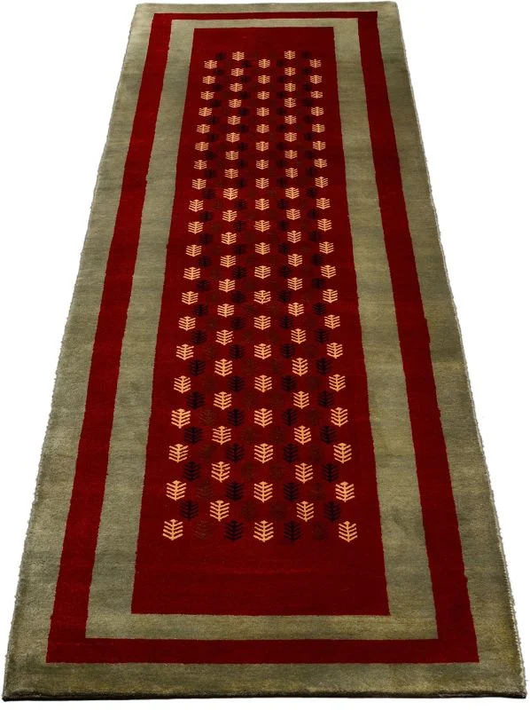 Loribaft Indian Rug — hand-knotted, 81 × 303 cm, Wool