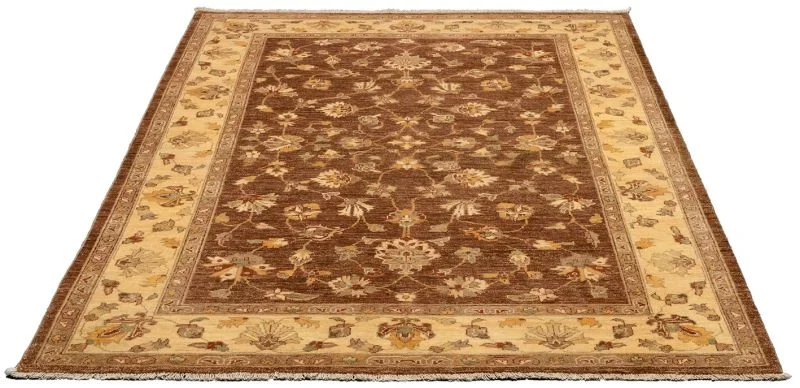 Hand-Knotted Wool Ziegler Pakistani Rug, 183 × 270 cm