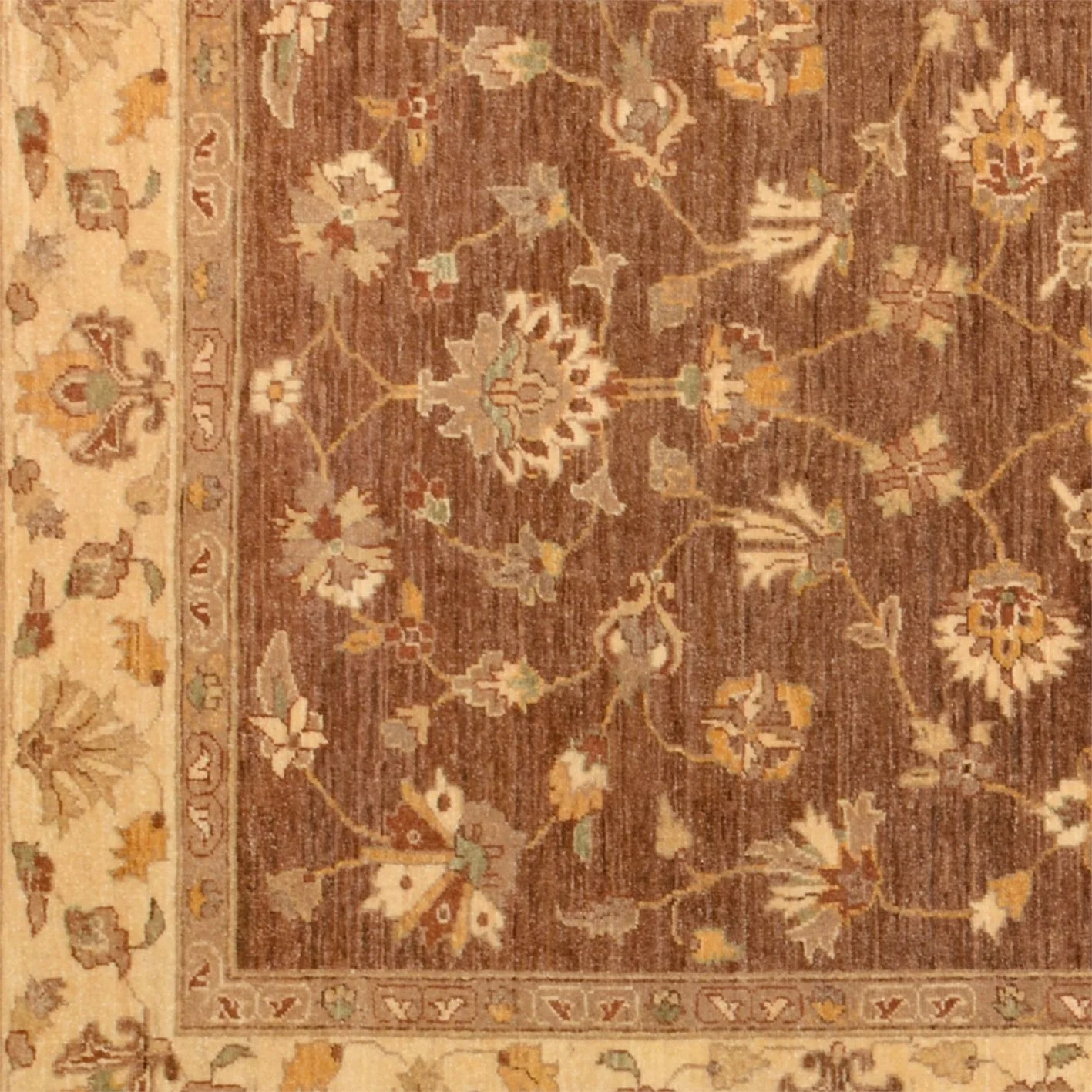 Hand-Knotted Wool Ziegler Pakistani Rug, 183 × 270 cm
