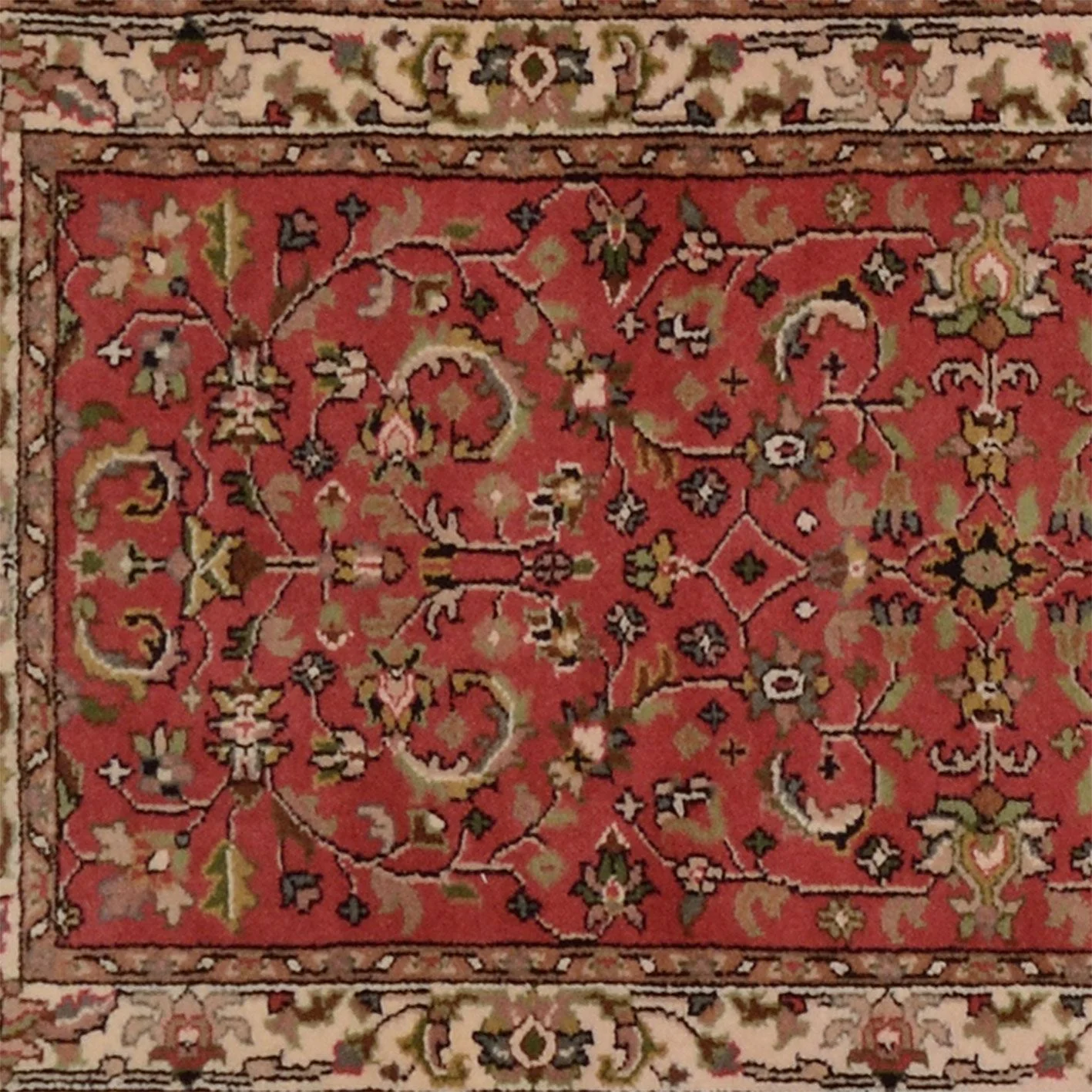 orientteppich-sarough-79-x-406-cm-schurwolle-handgeknupft-laufer-3 Hand-Knotted Wool Sarouk Indian Rug, 79 × 406 cm