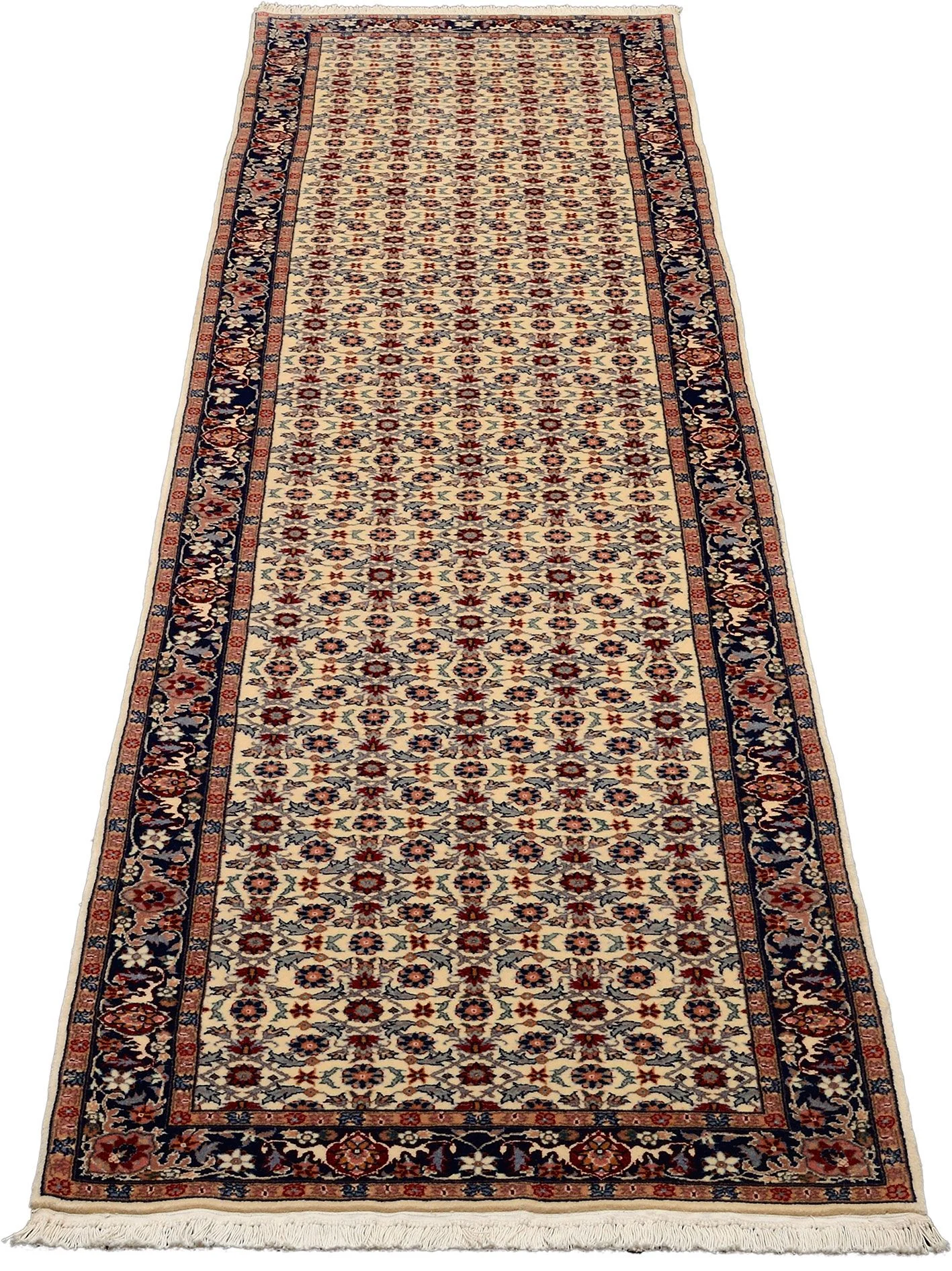 Hand-Knotted Wool Isfahan Chinese Rug, 83 × 350 cm