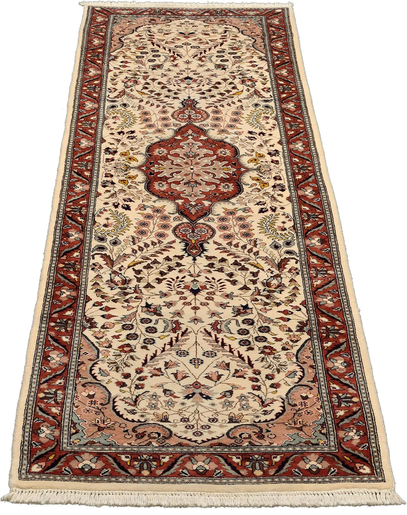 Tabriz Pakistani Rug 81 × 270 cm, Wool, hand-knotted