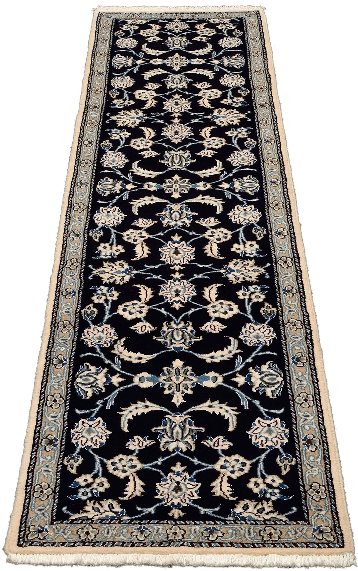 perserteppich-nain-68-x-302-cm-schurwolle-handgeknupft-laufer-1 Hand-Knotted Wool Nain Persian Rug, 68 × 302 cm