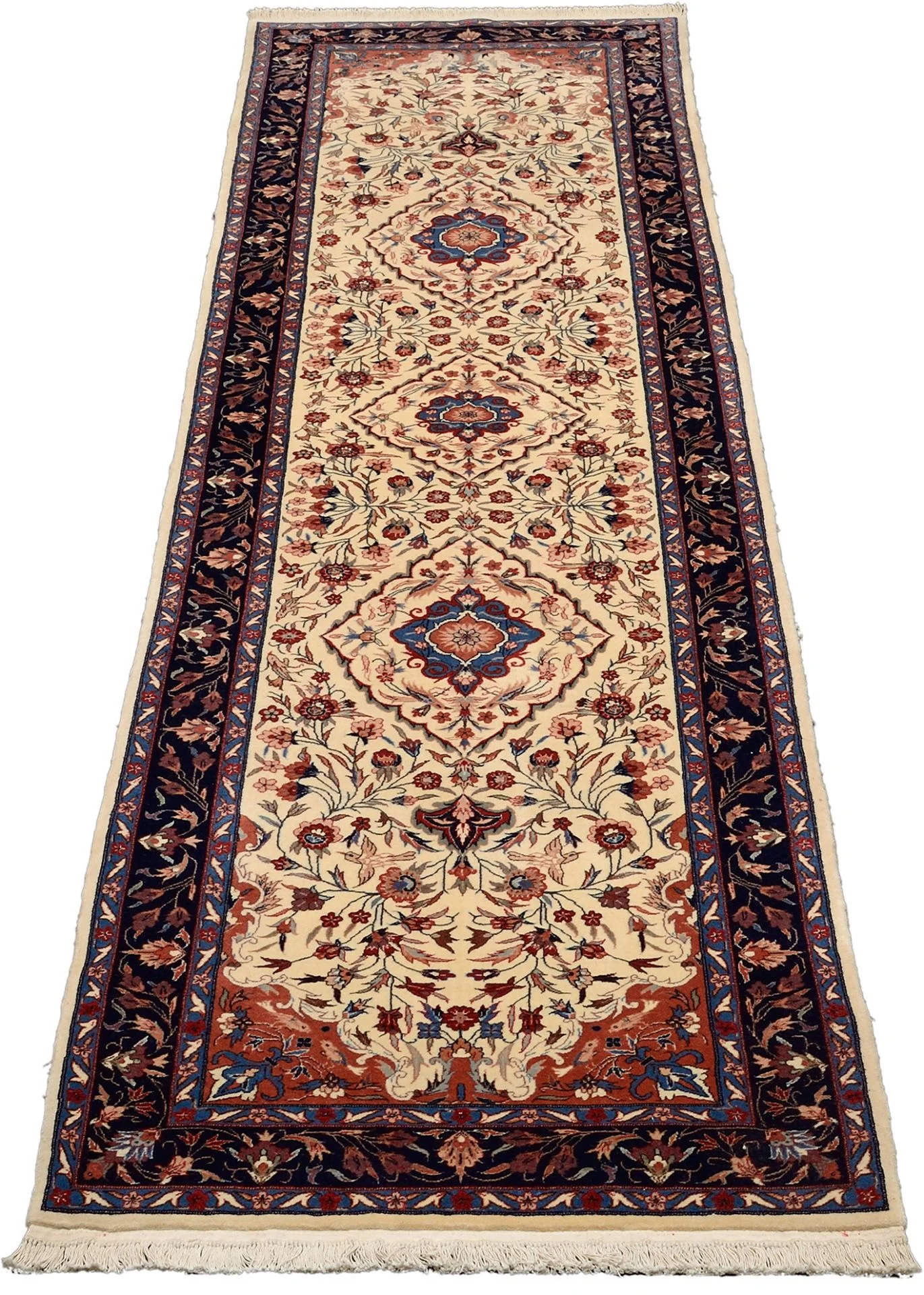 Isfahan Chinese Rug — hand-knotted, 79 × 310 cm, Wool