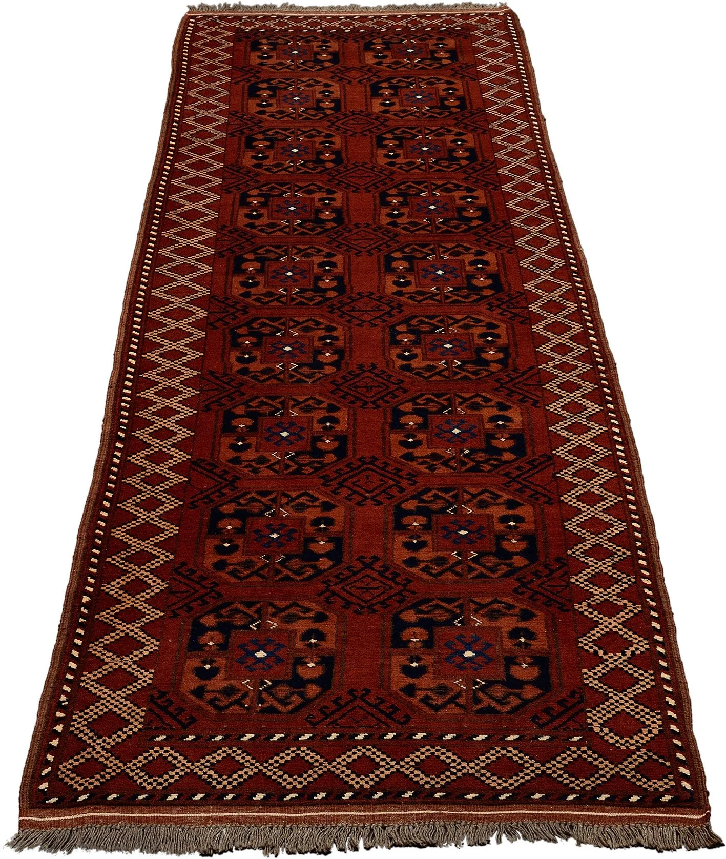 orientteppich-afghan-turkmen-93-x-309-cm-schurwolle-handgeknupft-1 Turkmen Afghan Rug 93 × 309 cm, Wool, hand-knotted
