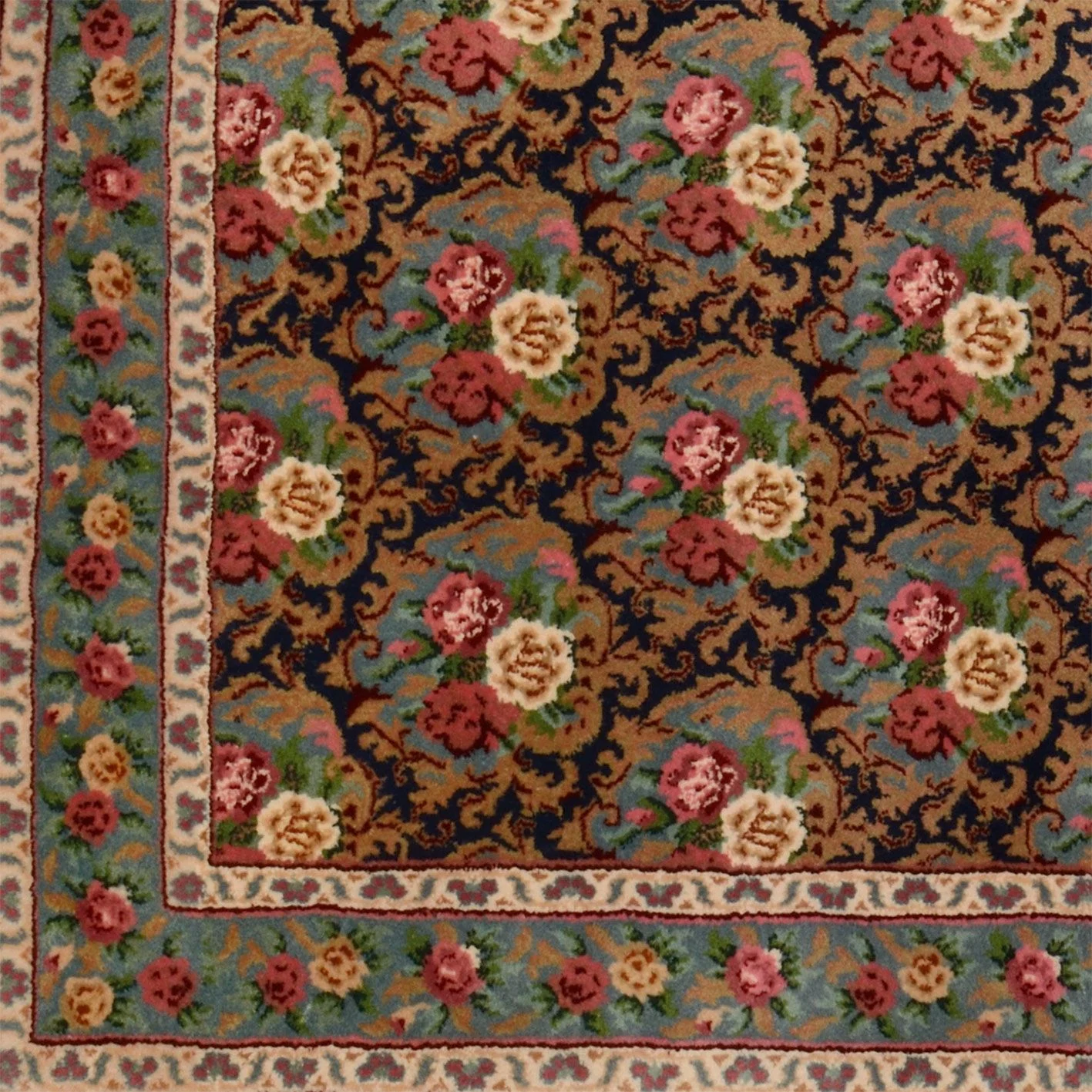 orientteppich-kirman-122-x-179-cm-schurwolle-handgeknupft-3 Hand-Knotted Wool Kerman Indian Rug, 122 × 179 cm