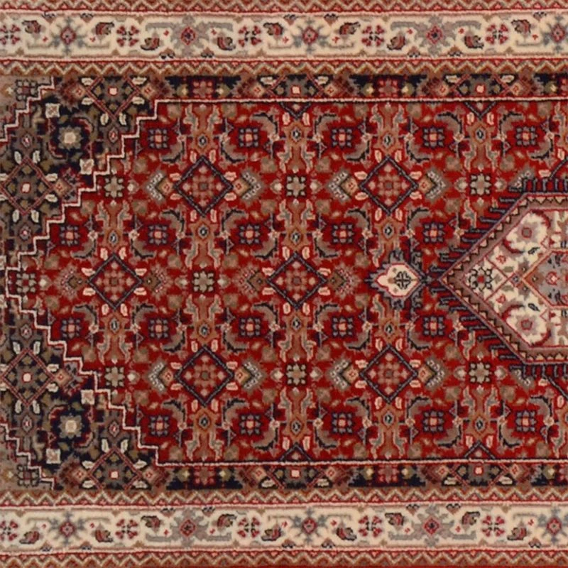 orientteppich-bidjar-81-x-401-cm-schurwolle-handgeknupft-laufer-3 Hand-Knotted Wool Bijar Indian Rug, 81 × 401 cm