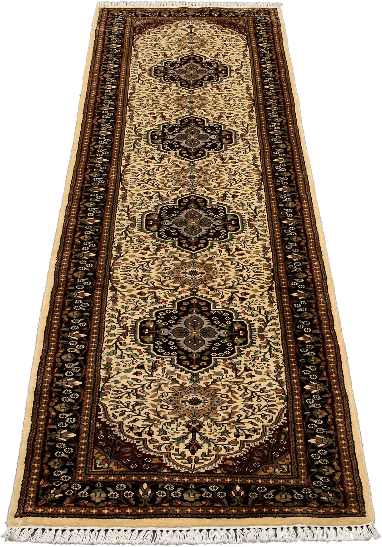 Indian Rug — hand-knotted, 78 × 316 cm