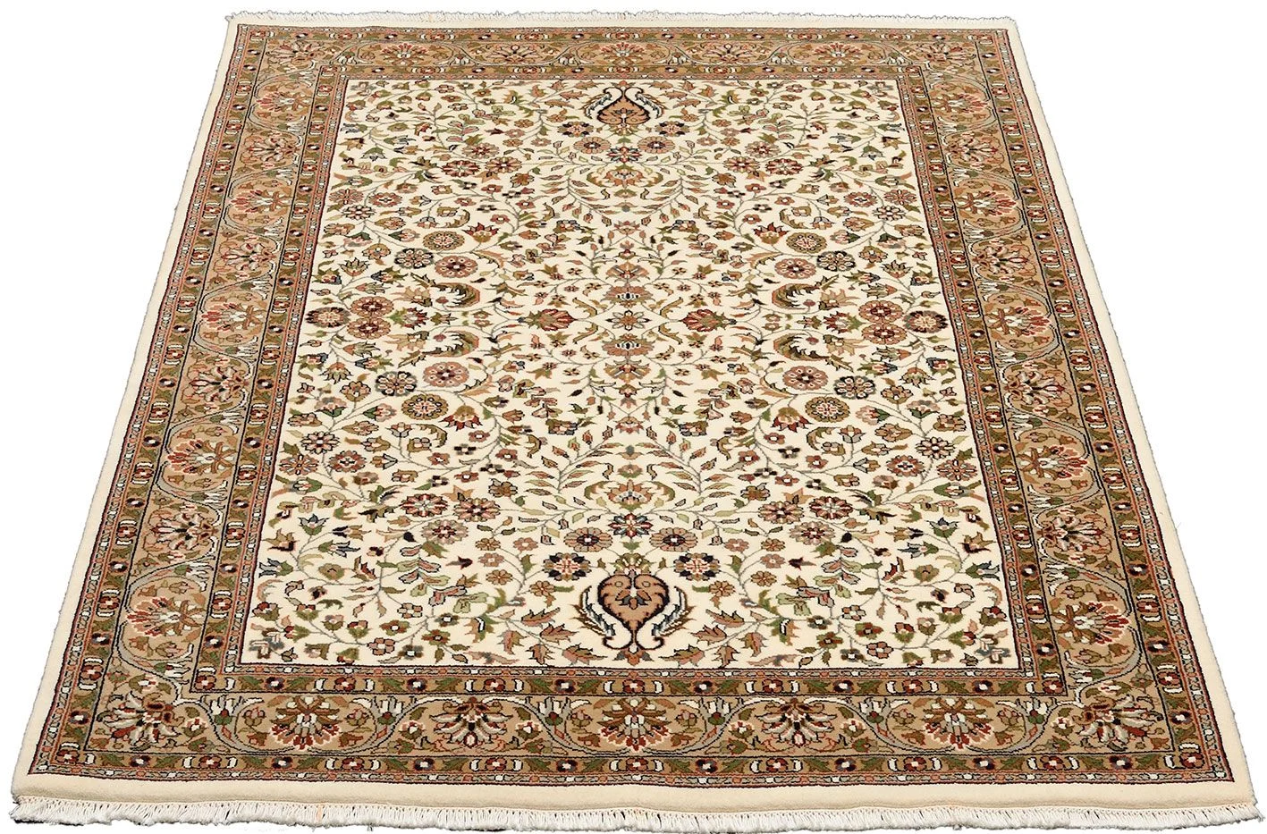Tabriz Indian Rug — hand-knotted, 126 × 187 cm, Wool