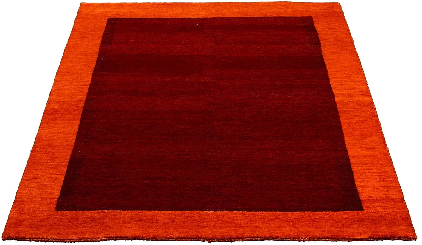 Hand-Knotted Wool Loribaft Indian Rug, 124 × 184 cm