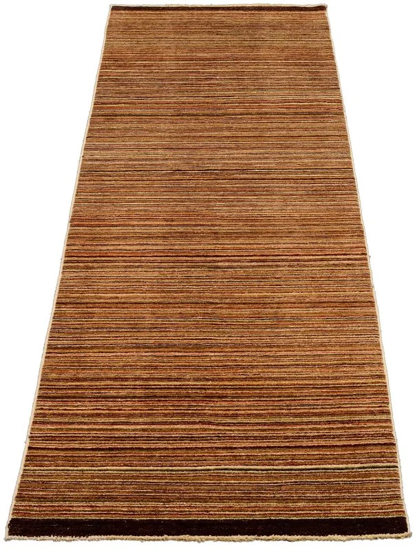 Hand-Knotted Wool Gabbeh Pakistani Rug, 77 × 288 cm