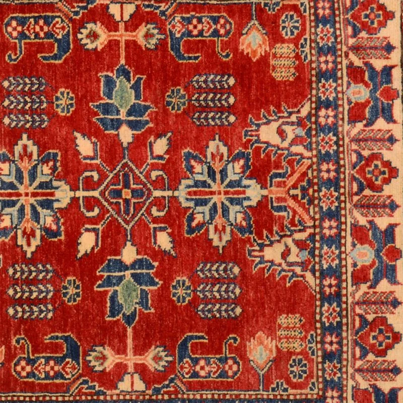 orientteppich-kazak-127-x-199-cm-schurwolle-handgeknupft-3 Kazak Pakistani Rug 127 × 199 cm, Wool, hand-knotted