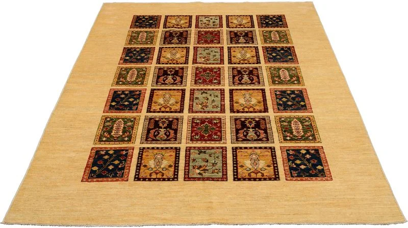 Hand-Knotted Wool Ziegler Pakistani Rug, 177 × 266 cm