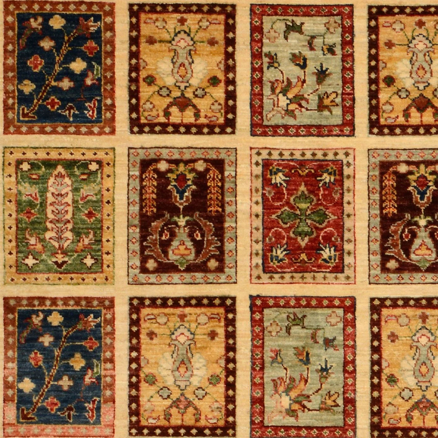 Hand-Knotted Wool Ziegler Pakistani Rug, 177 × 266 cm
