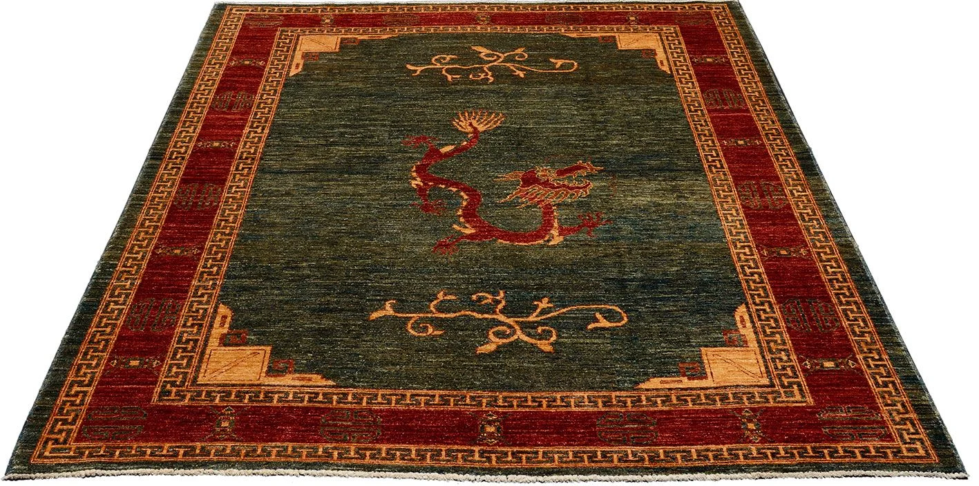 Ziegler Pakistani Rug — hand-knotted, 197 × 249 cm, Wool