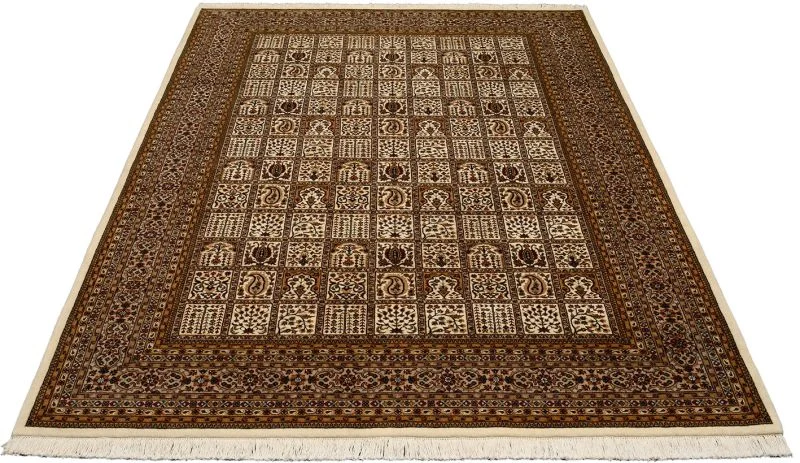orientteppich-ghom-200-x-292-cm-schurwolle-handgeknupft-5 Hand-Knotted Wool Qom Indian Rug, 200 × 292 cm