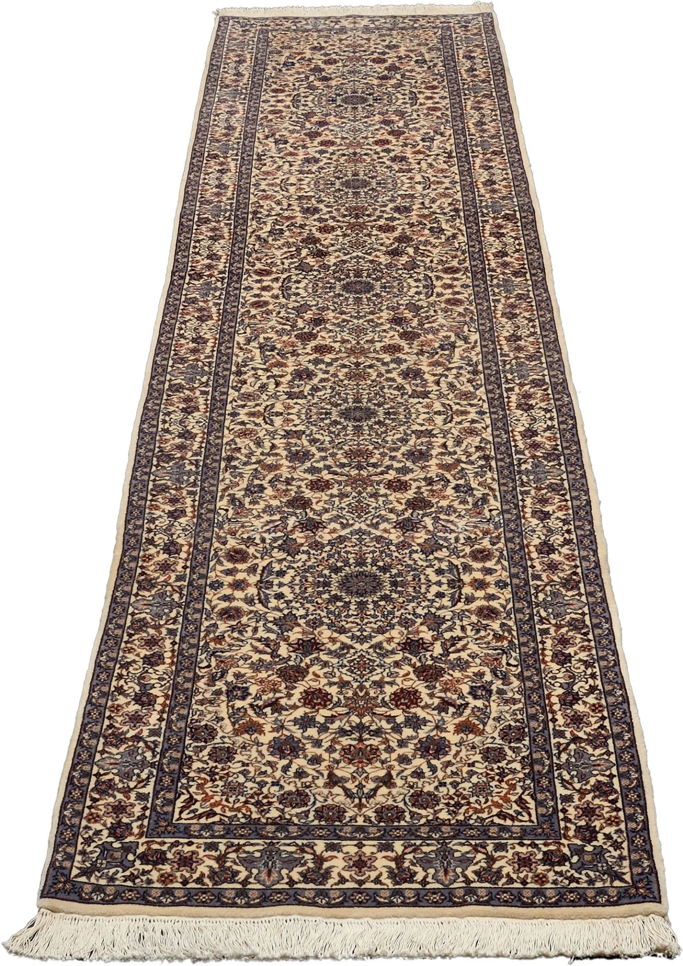 Hand-Knotted Wool Isfahan Chinese Rug, 83 × 380 cm