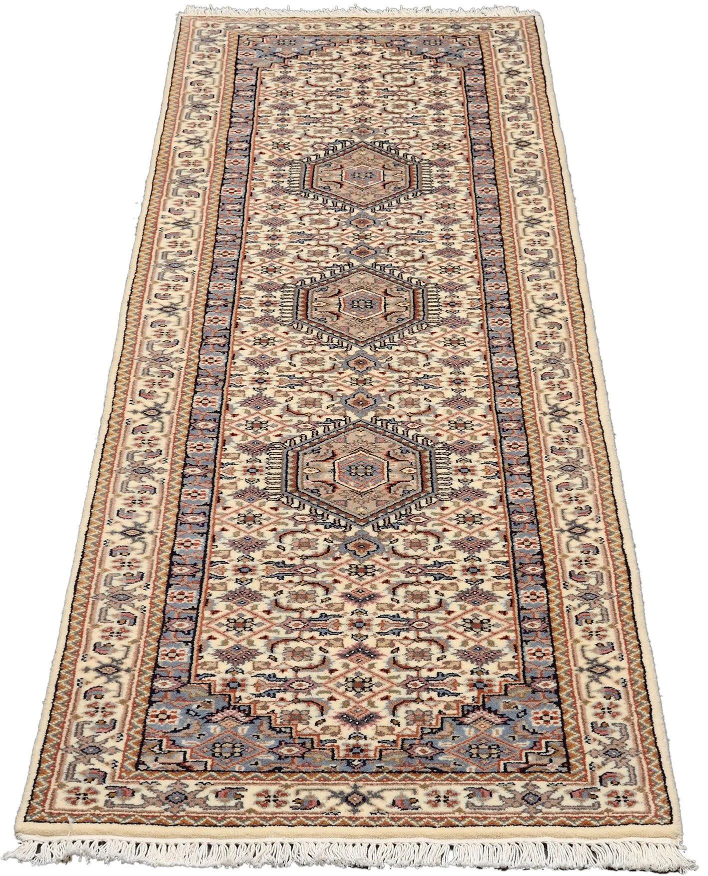 orientteppich-bidjar-73-x-274-cm-schurwolle-handgeknupft-laufer-1 Hand-Knotted Wool Bijar Indian Rug, 73 × 274 cm