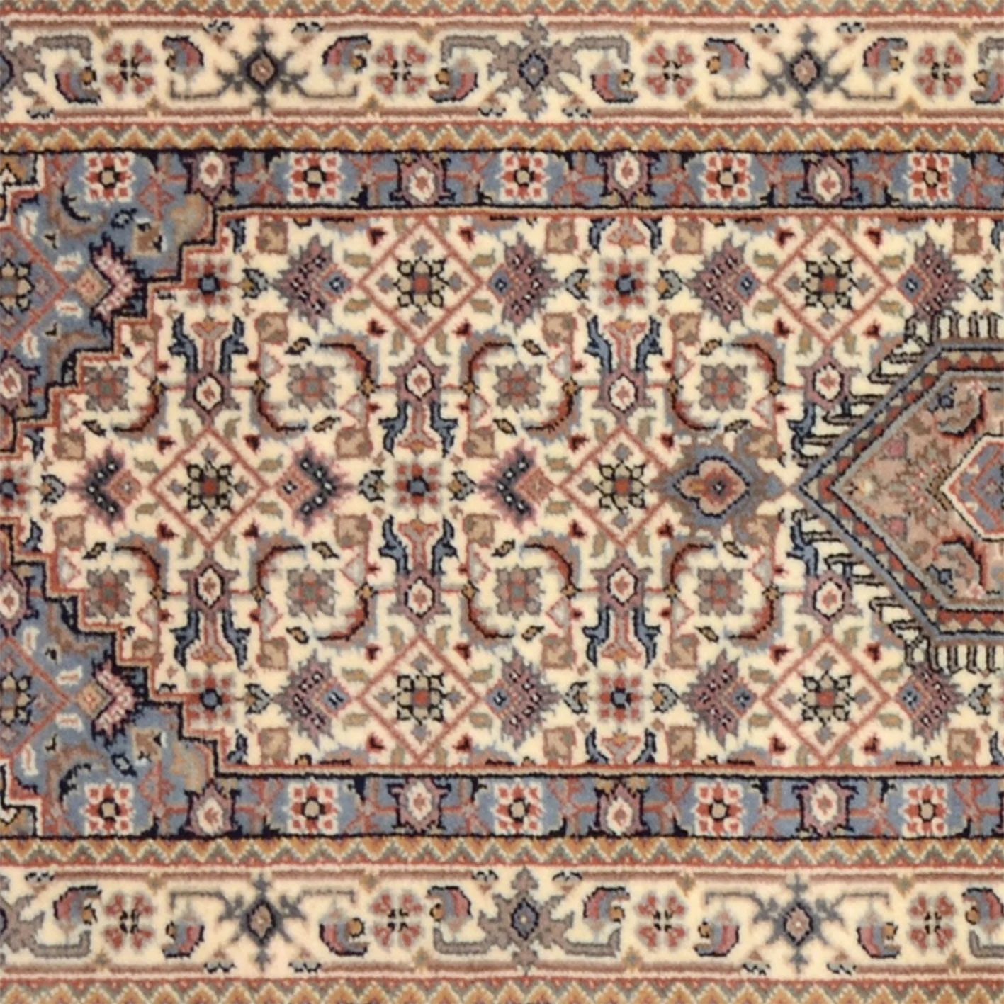 orientteppich-bidjar-73-x-274-cm-schurwolle-handgeknupft-laufer-3 Hand-Knotted Wool Bijar Indian Rug, 73 × 274 cm