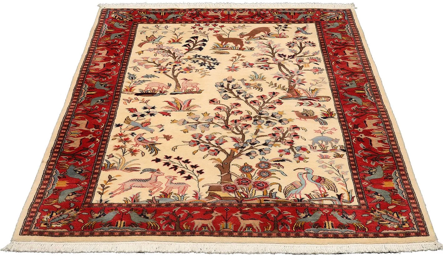 Tabriz Pakistani Rug — hand-knotted, 125 × 185 cm, Wool