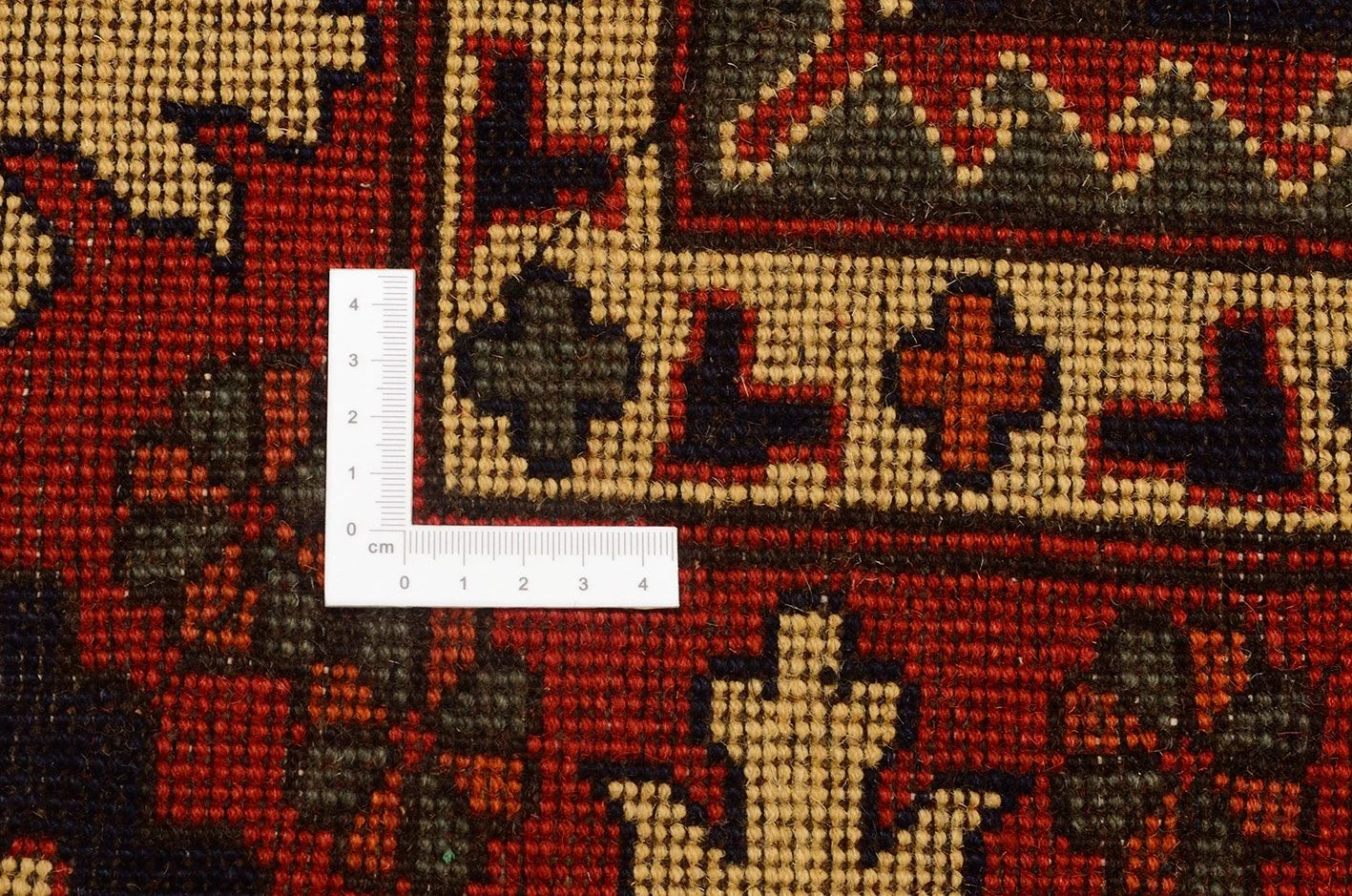 Hand-Knotted Wool Afghan Rug, 201 × 279 cm