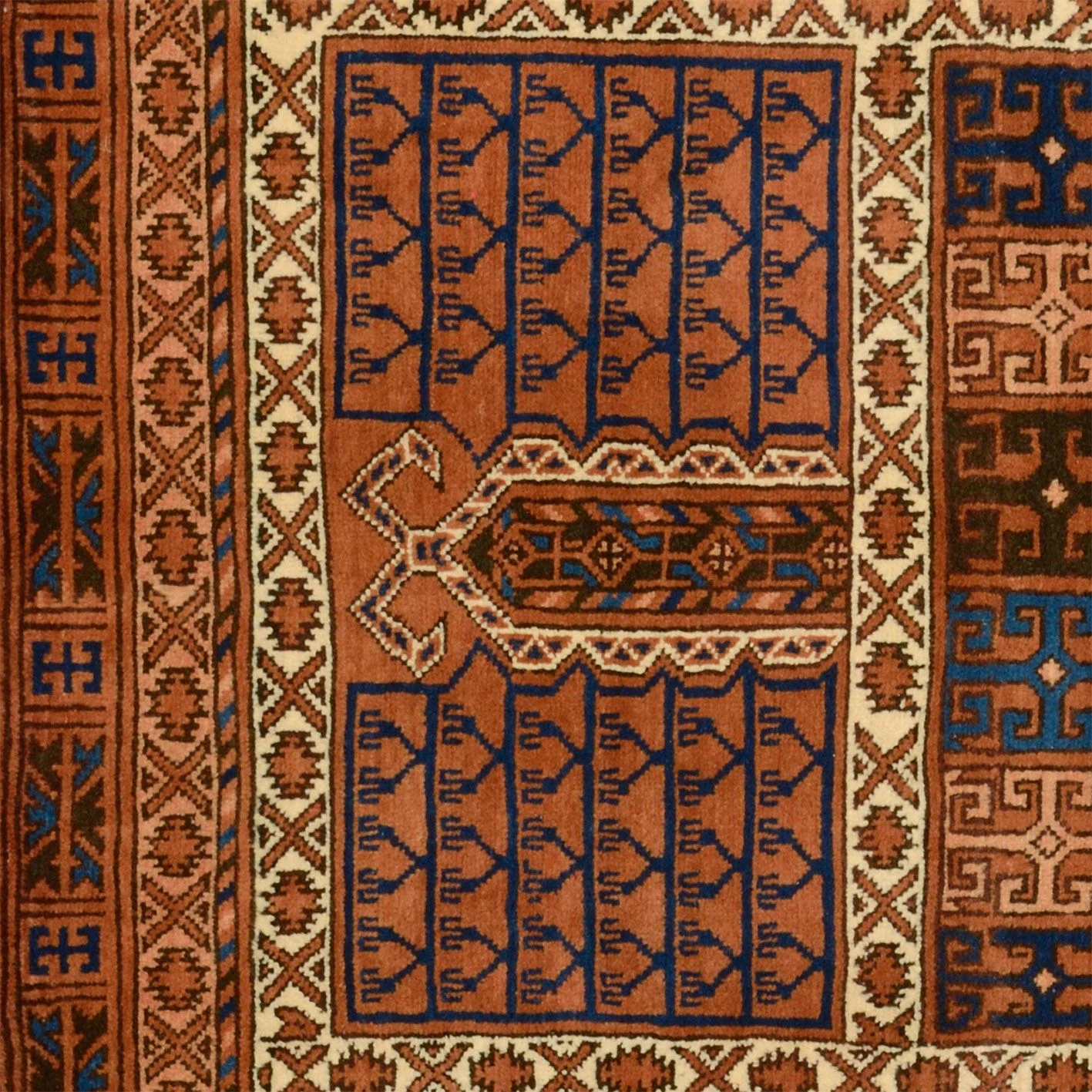 Afghan Rug 139 × 188 cm, Wool, hand-knotted