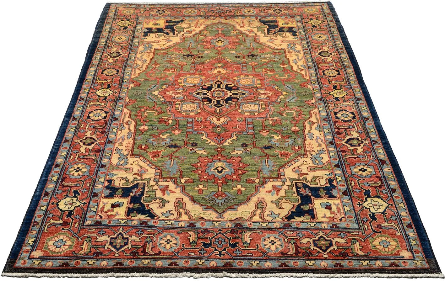 Hand-Knotted Wool Ziegler Pakistani Rug, 171 × 279 cm