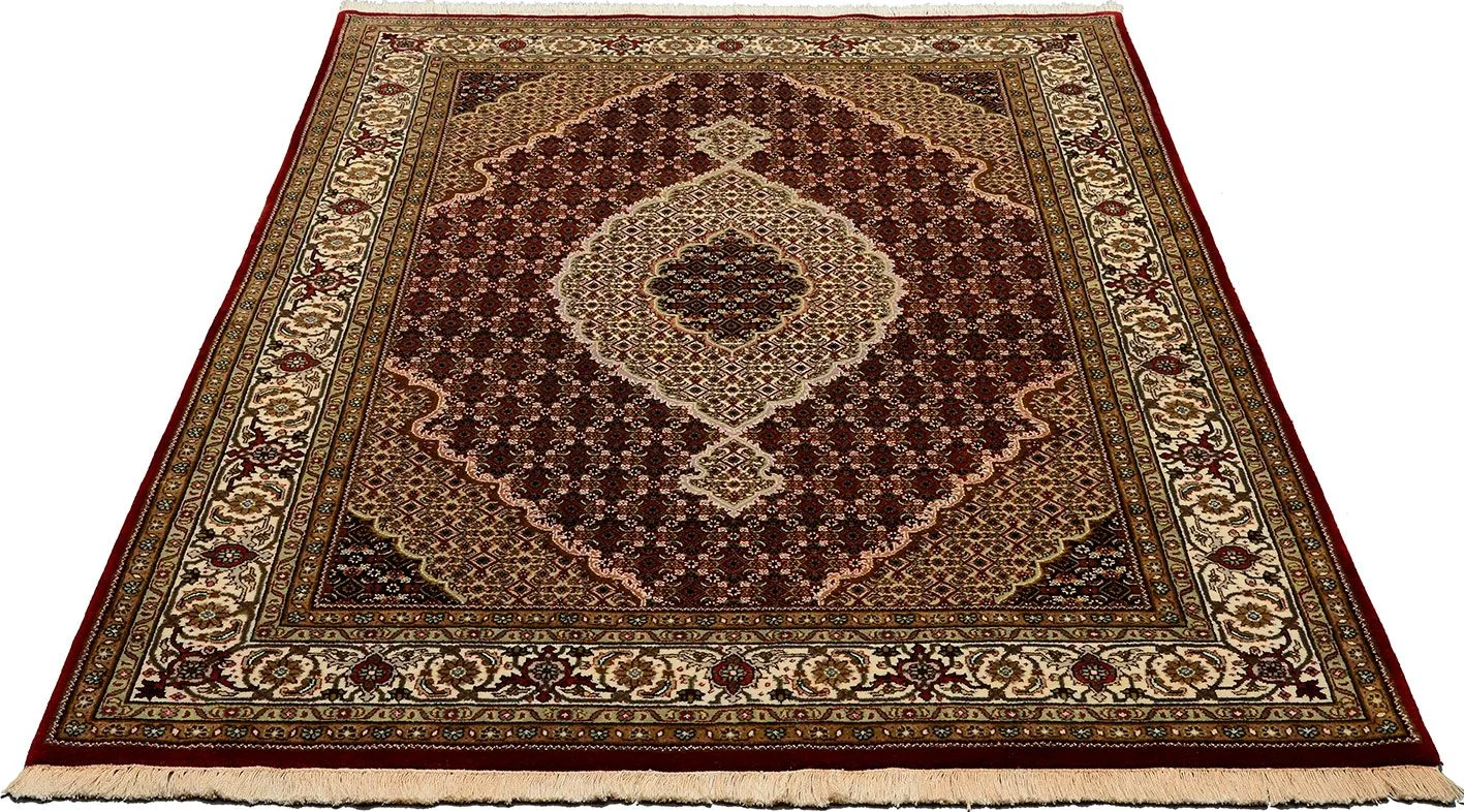 orientteppich-tabriz-153-x-215-cm-schurwolle-handgeknupft-1 Hand-Knotted Wool Tabriz Indian Rug, 153 × 215 cm