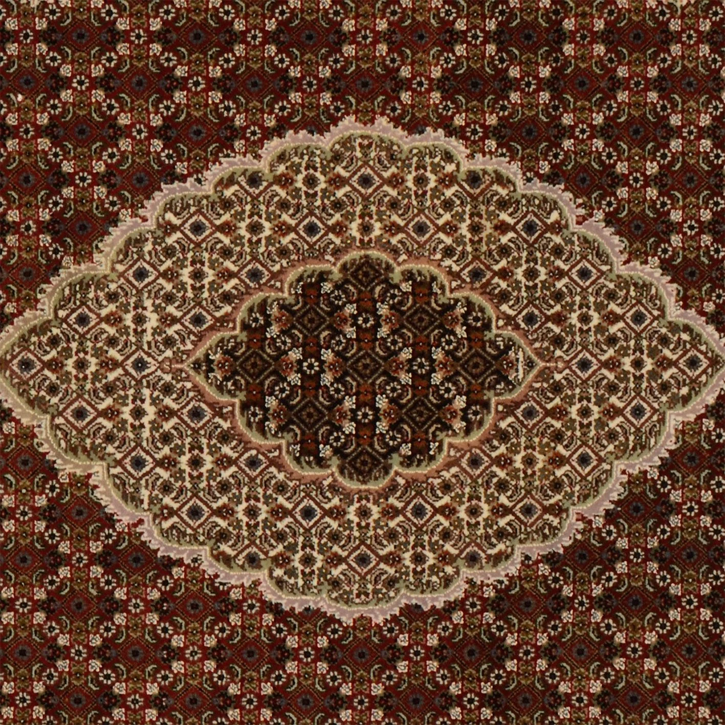 orientteppich-tabriz-153-x-215-cm-schurwolle-handgeknupft-3 Hand-Knotted Wool Tabriz Indian Rug, 153 × 215 cm