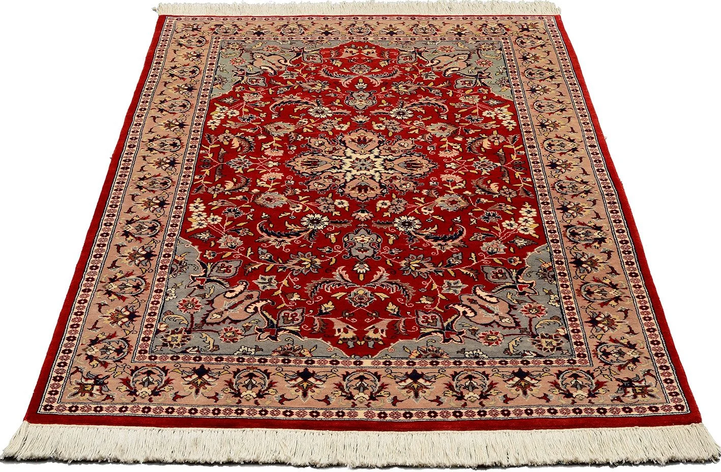 Isfahan Pakistani Rug 132 × 208 cm, Wool, hand-knotted