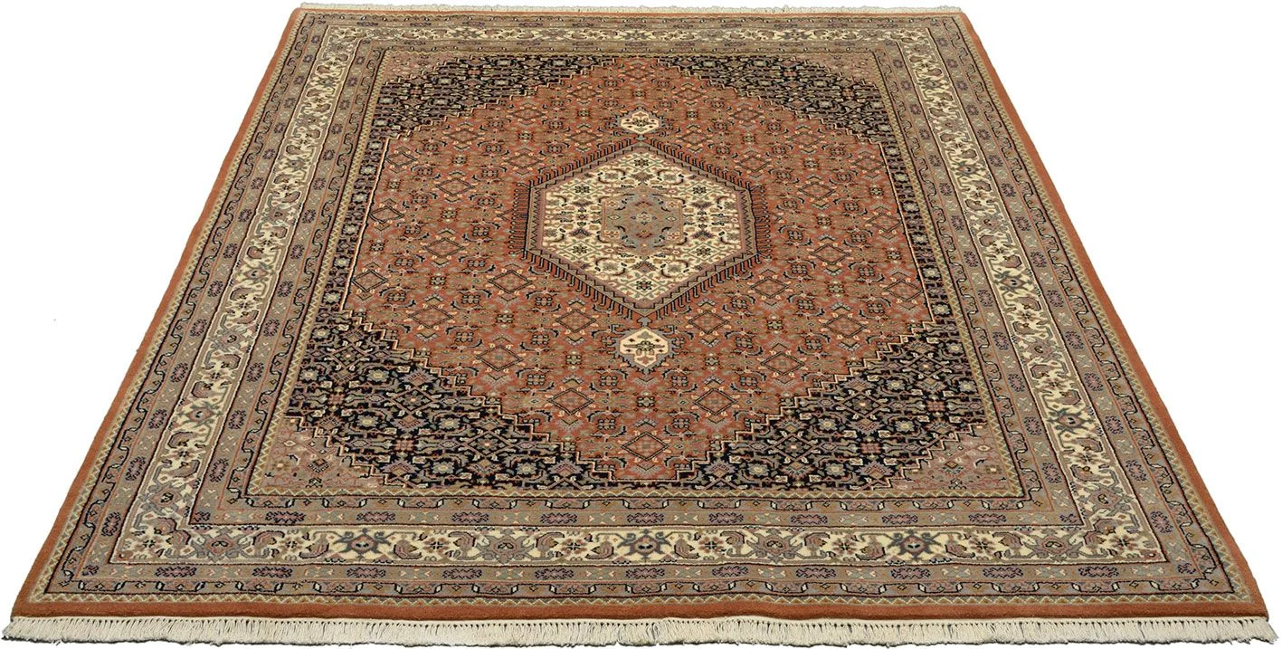 orientteppich-bidjar-198-x-246-cm-schurwolle-handgeknupft-1 Hand-Knotted Wool Bijar Indian Rug, 198 × 246 cm