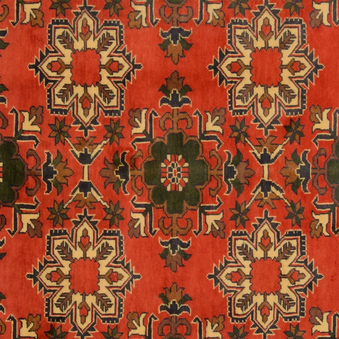 Afghan Rug — hand-knotted, 202 × 293 cm, Wool