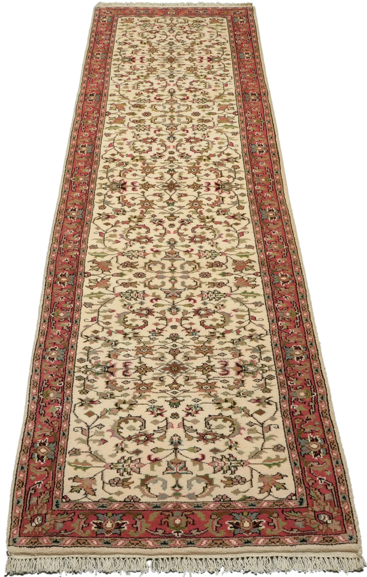 Bijar Indian Rug — hand-knotted, 82 × 338 cm, Wool