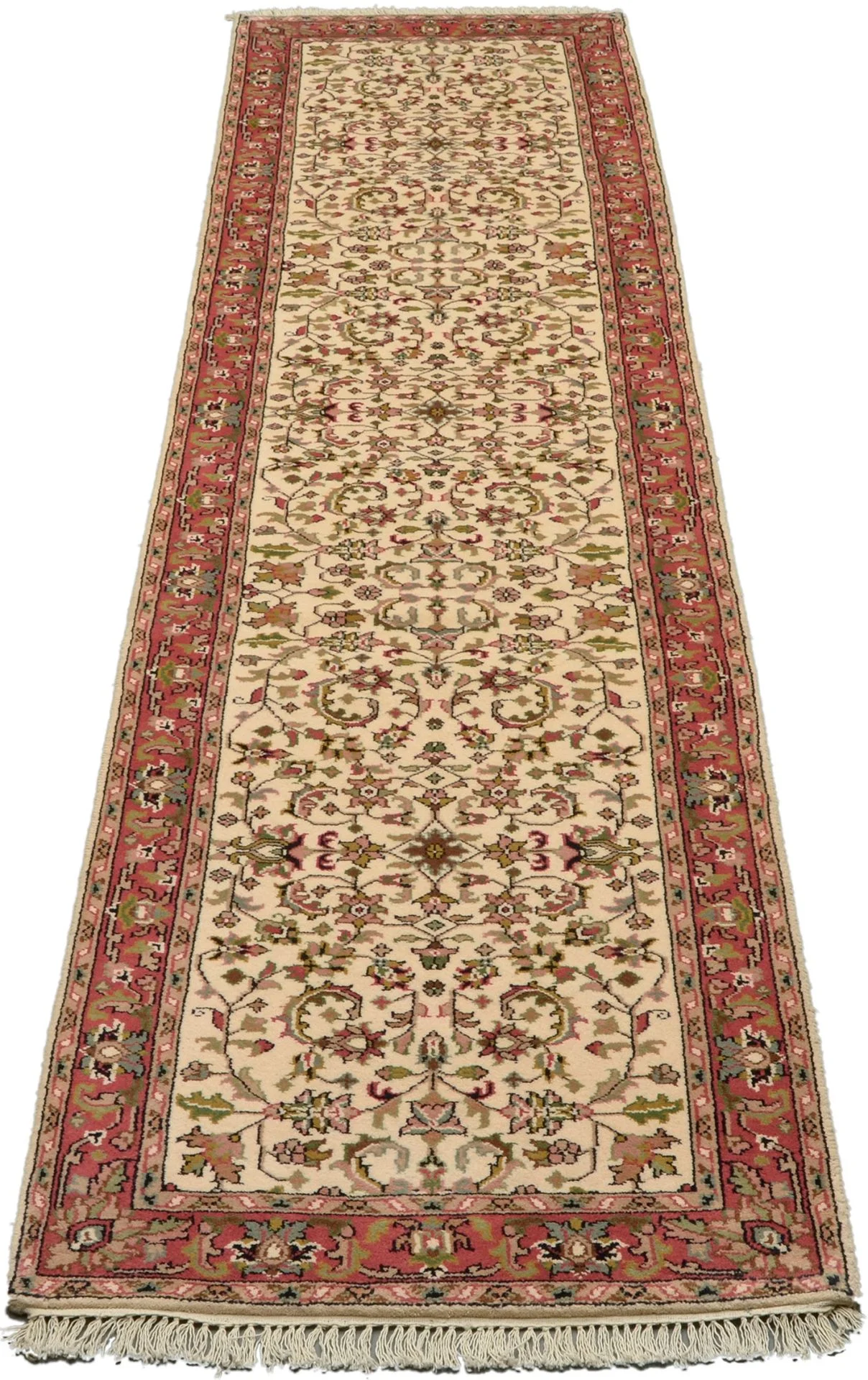Hand-Knotted Wool Bijar Indian Rug, 79 × 330 cm