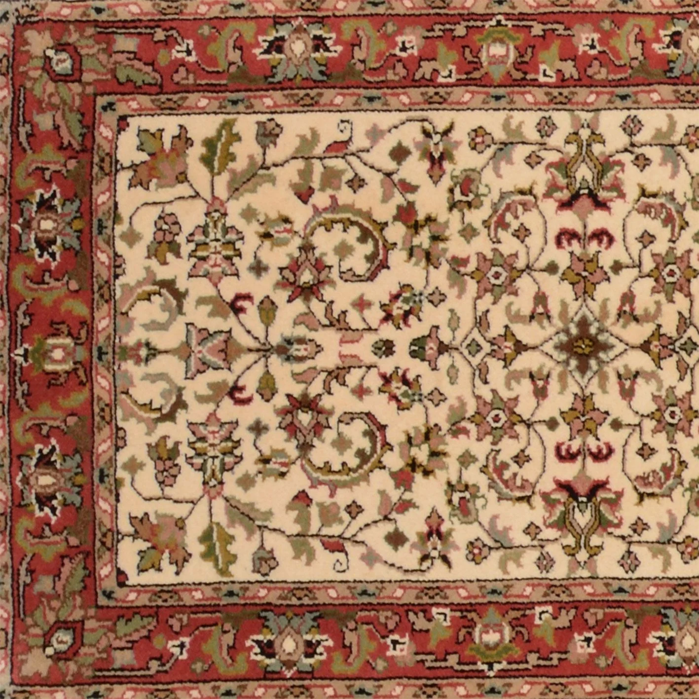 Hand-Knotted Wool Bijar Indian Rug, 79 × 330 cm