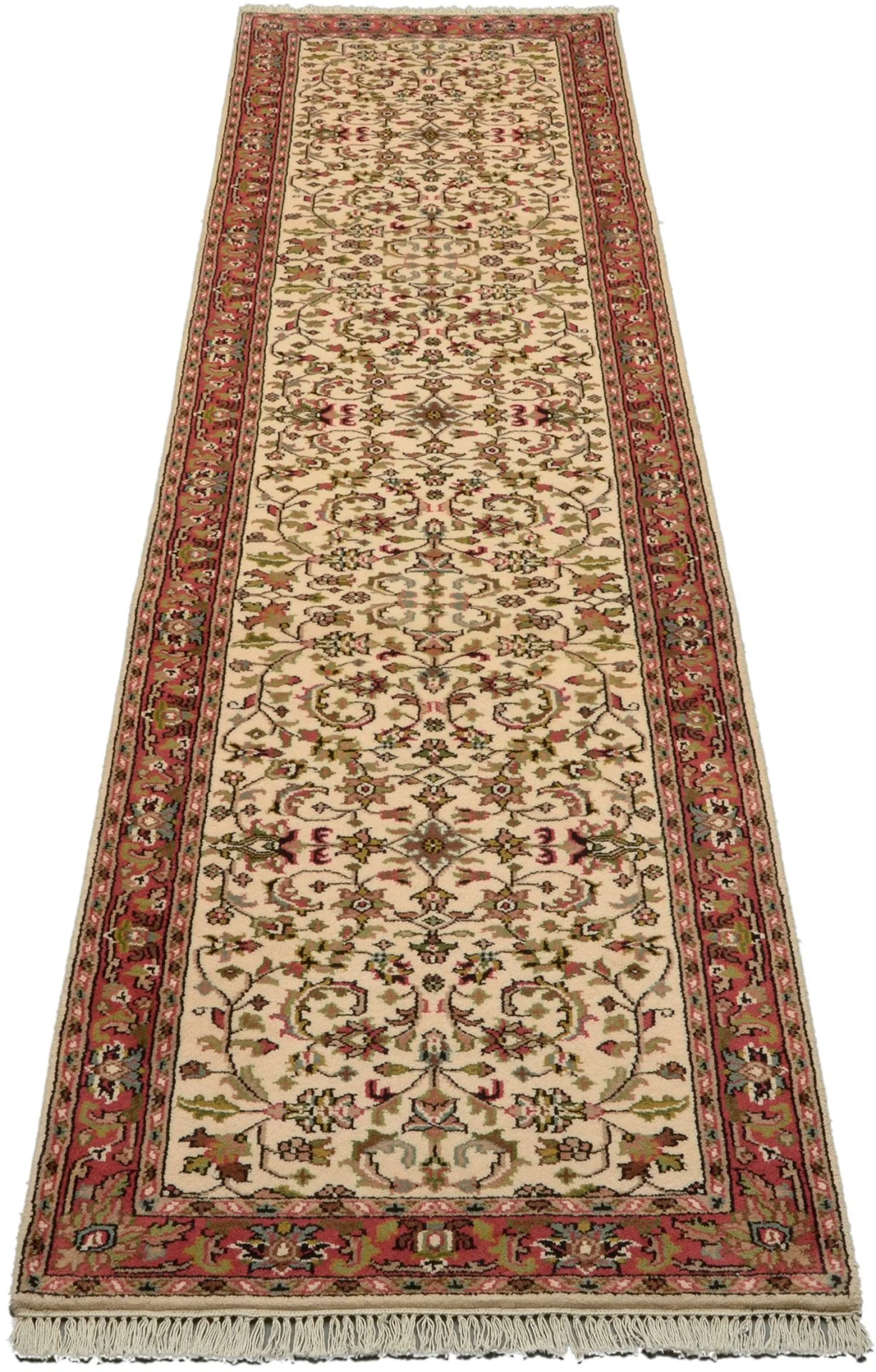 Bijar Indian Rug — hand-knotted, 81 × 333 cm, Wool