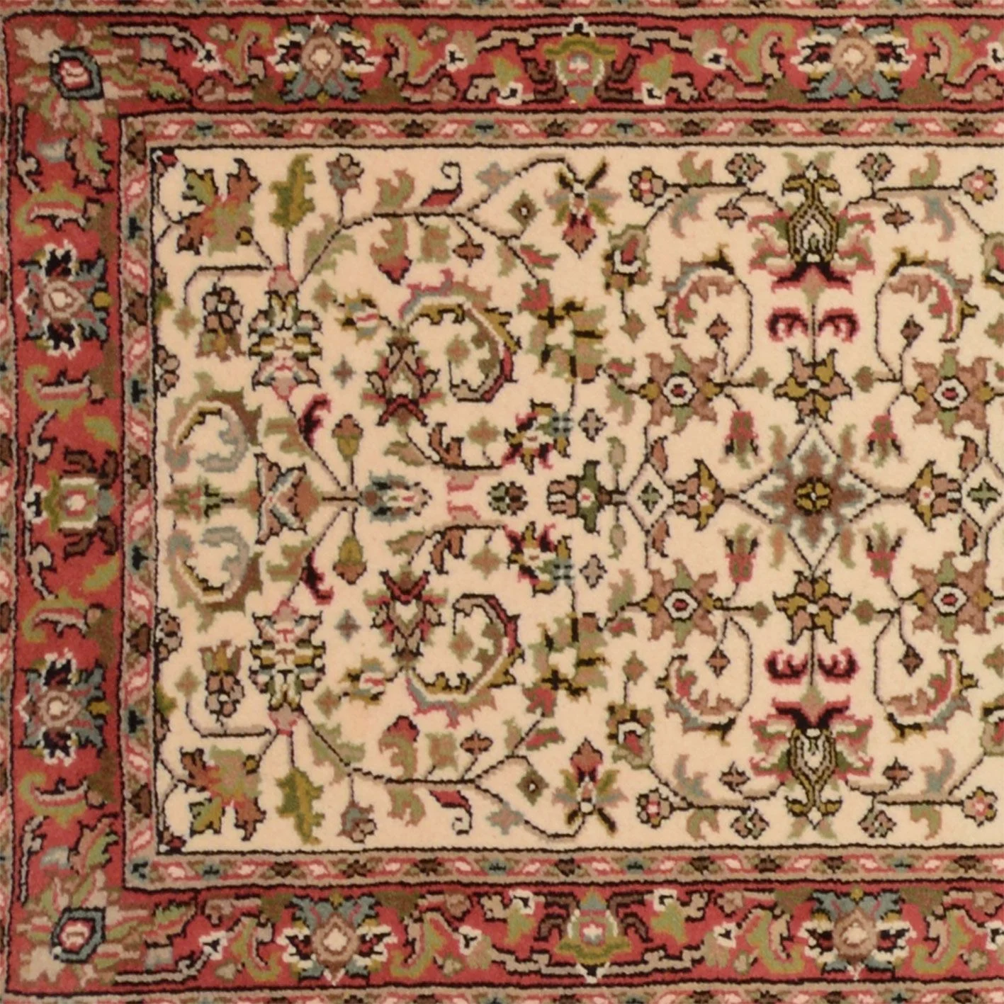 Bijar Indian Rug — hand-knotted, 81 × 333 cm, Wool