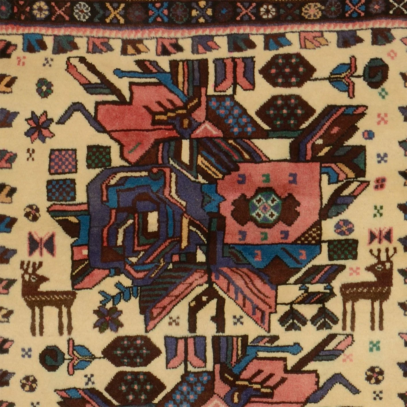 Kazak Afghan Rug — hand-knotted, 125 × 188 cm, Wool