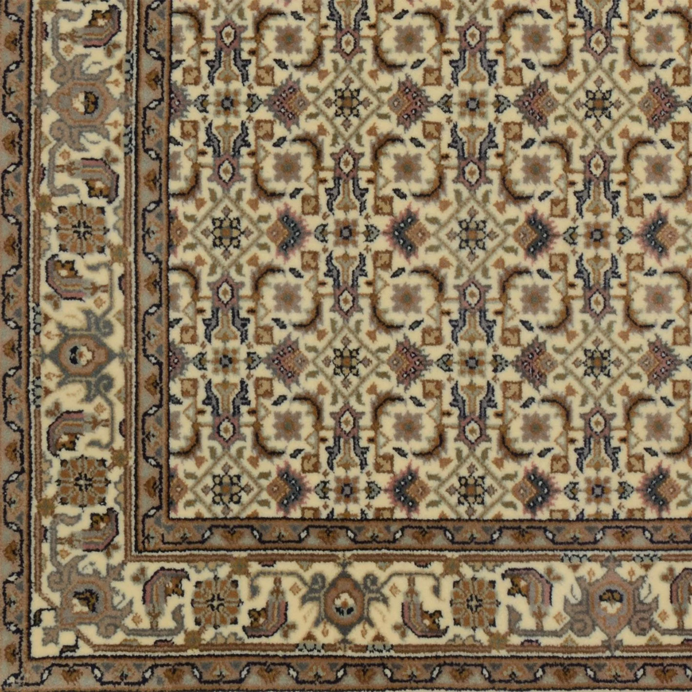 Bijar Indian Rug — hand-knotted, 124 × 183 cm, Wool
