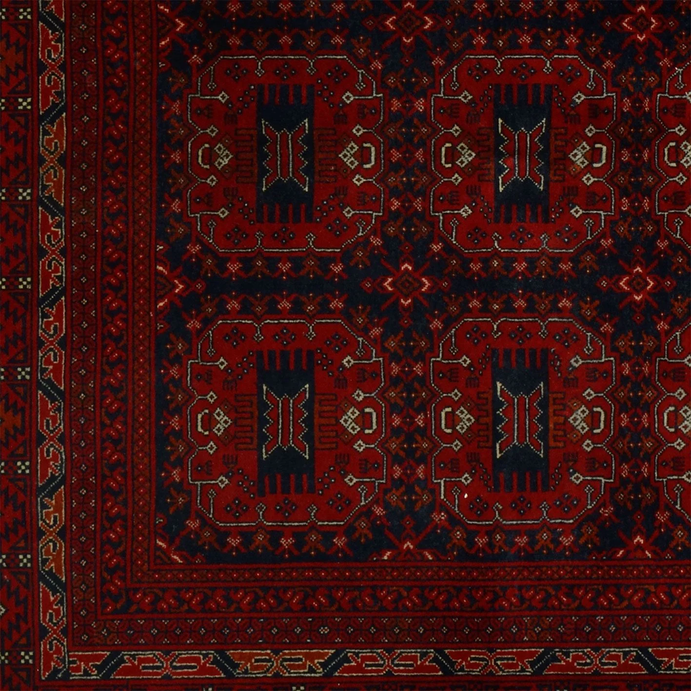 Hand-Knotted Wool Pakistani Rug, 150 × 191 cm