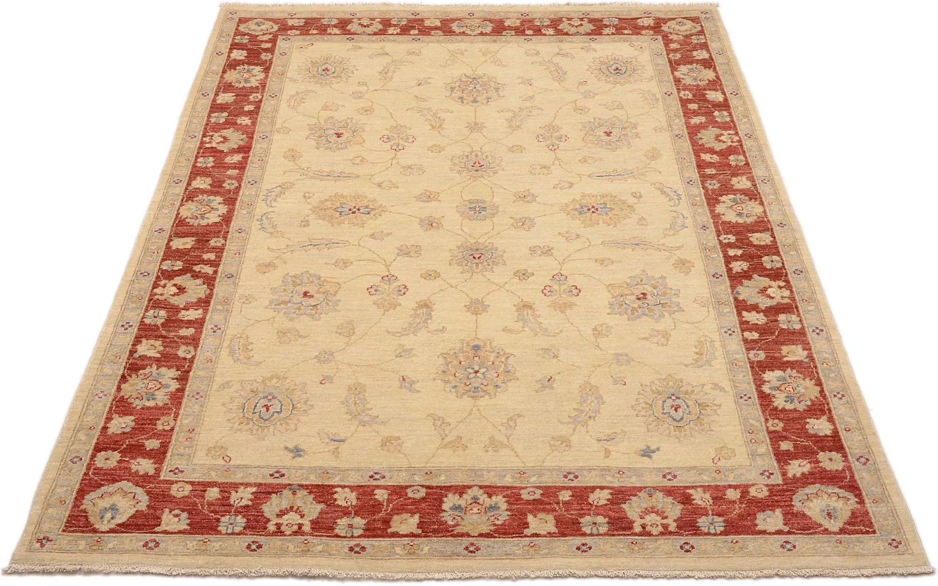Hand-Knotted Wool Ziegler Pakistani Rug, 238 × 163 cm