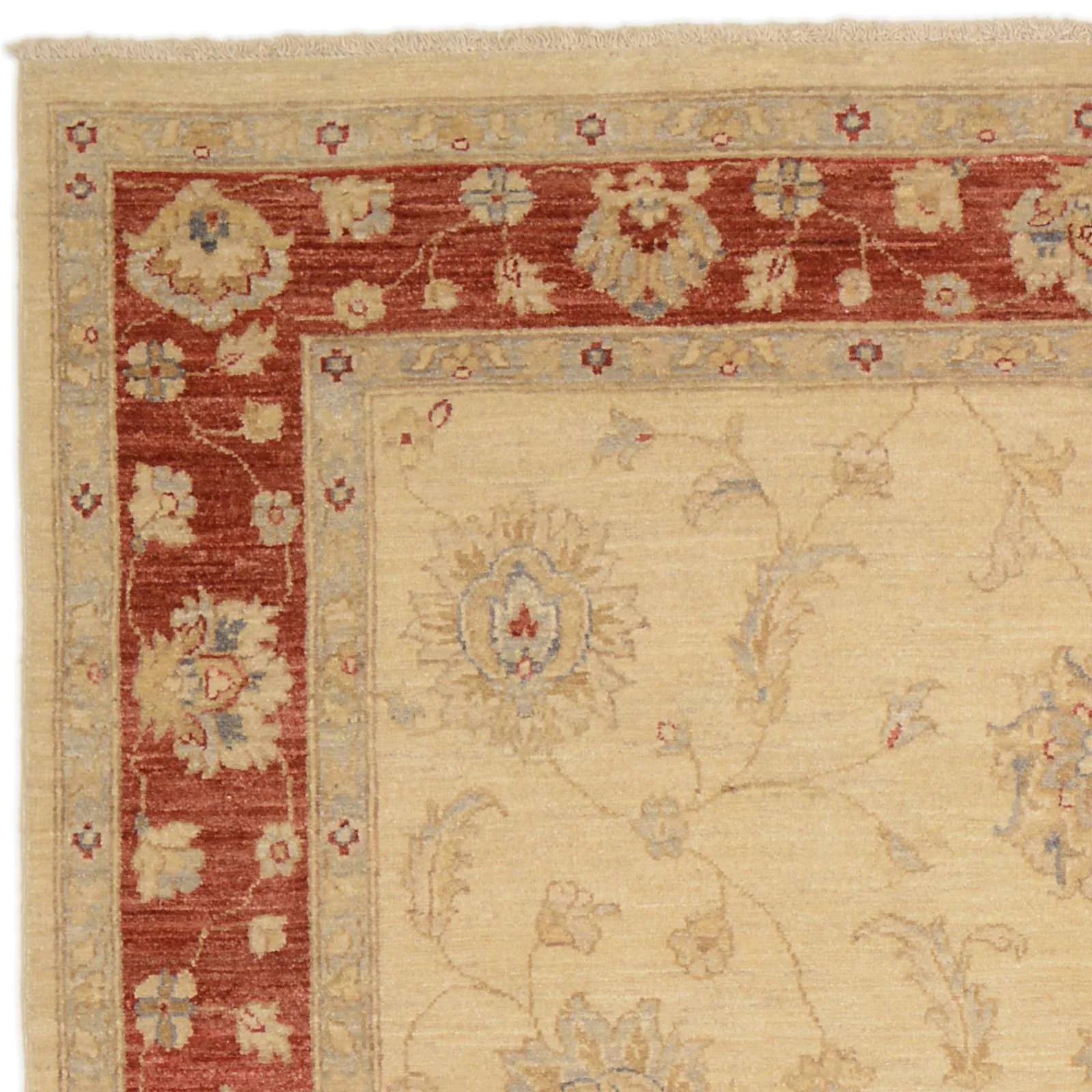 Hand-Knotted Wool Ziegler Pakistani Rug, 238 × 163 cm