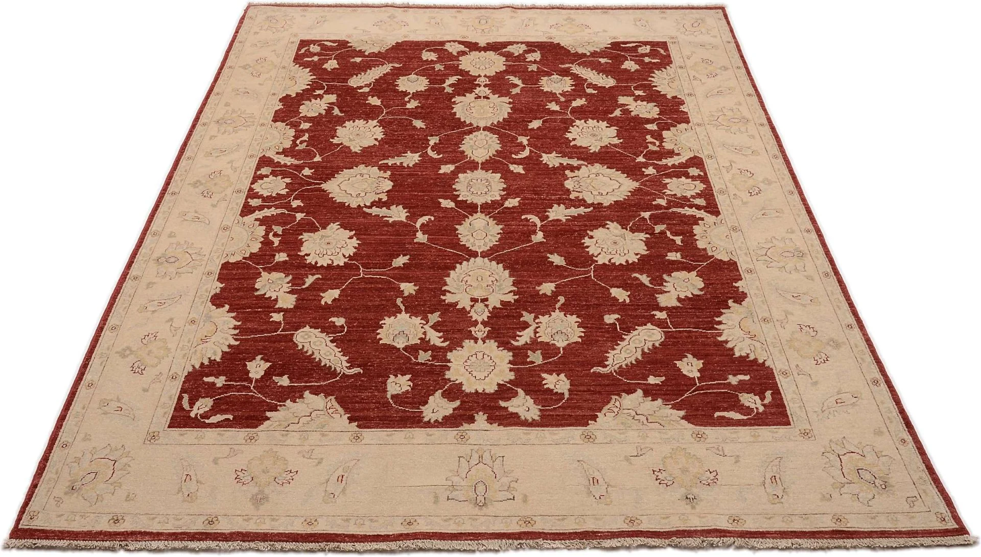Hand-Knotted Wool Ziegler Pakistani Rug, 196 × 298 cm