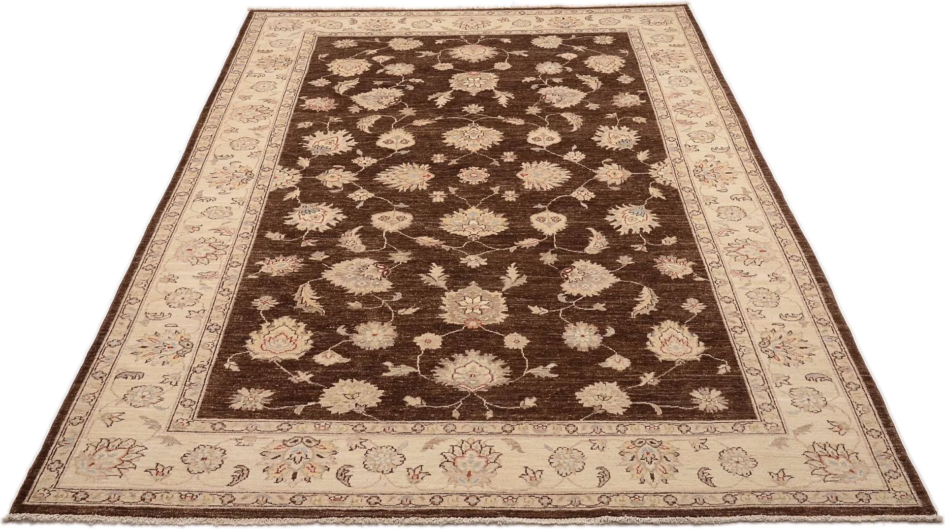 Hand-Knotted Wool Ziegler Pakistani Rug, 192 × 300 cm