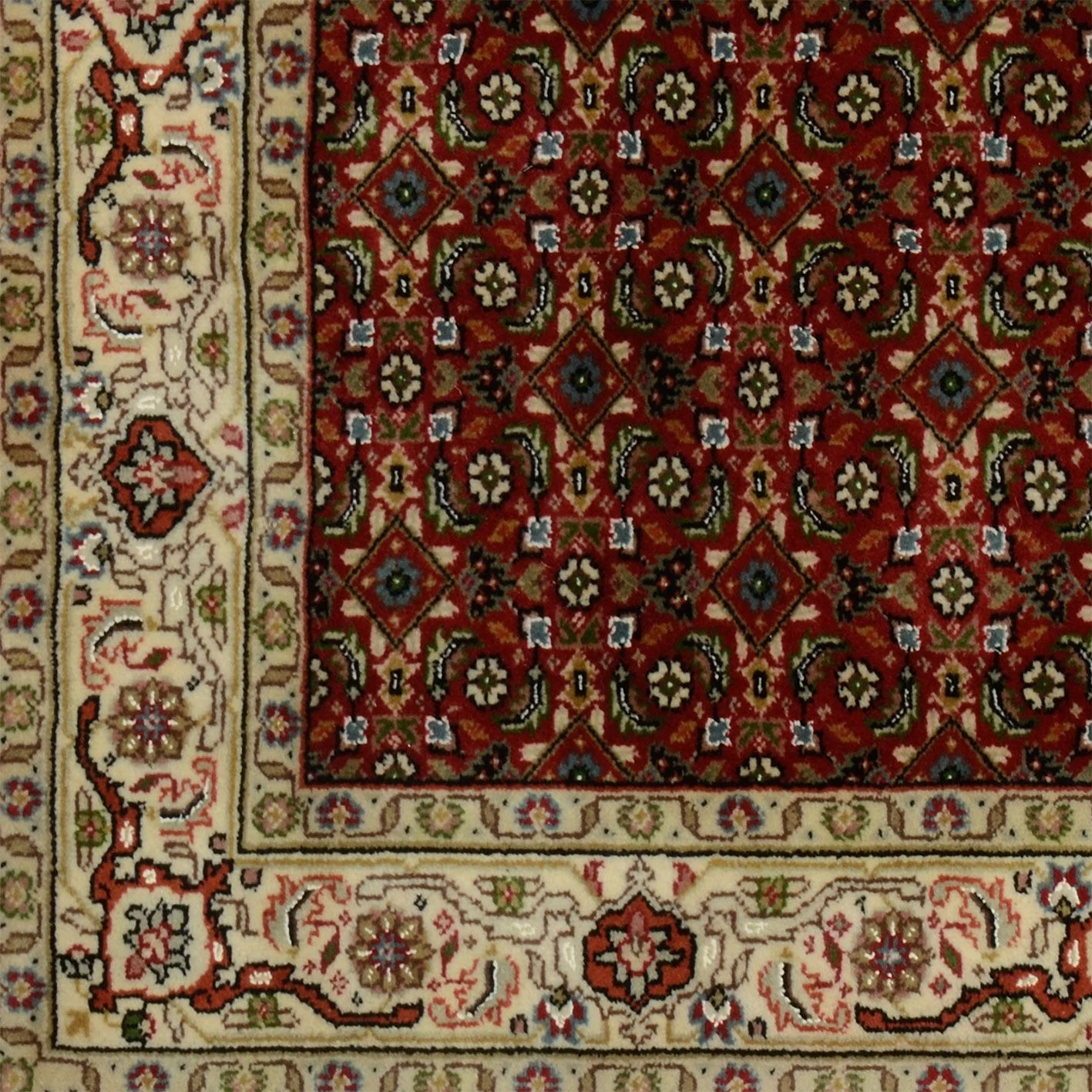 Tabriz Indian Rug 126 × 187 cm, Wool, hand-knotted