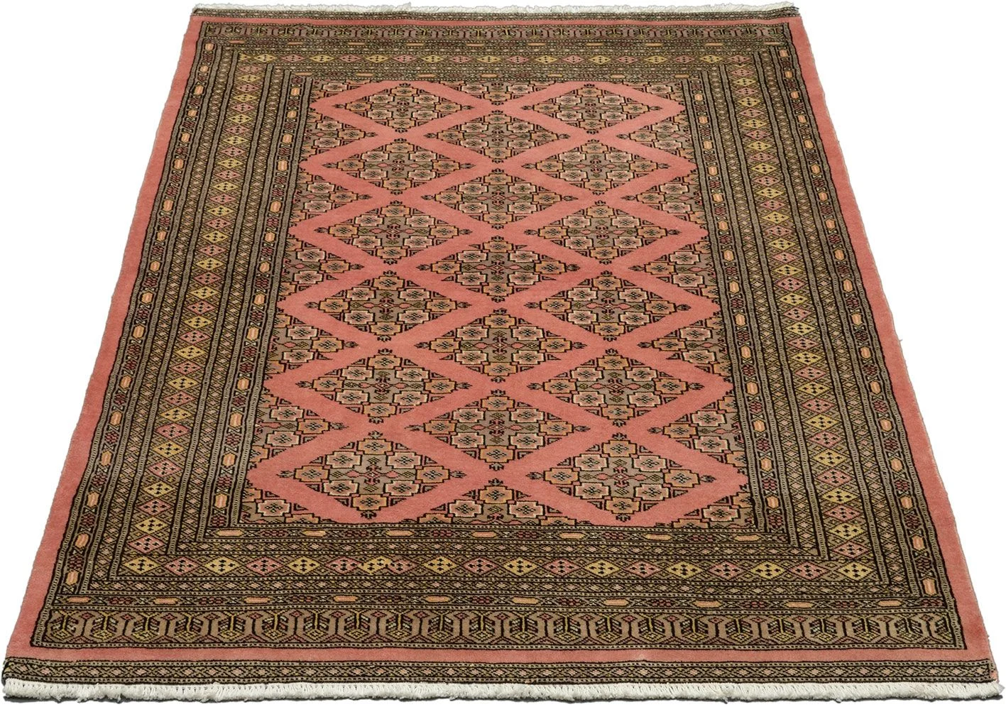Hand-Knotted Wool Pakistani Rug, 123 × 182 cm