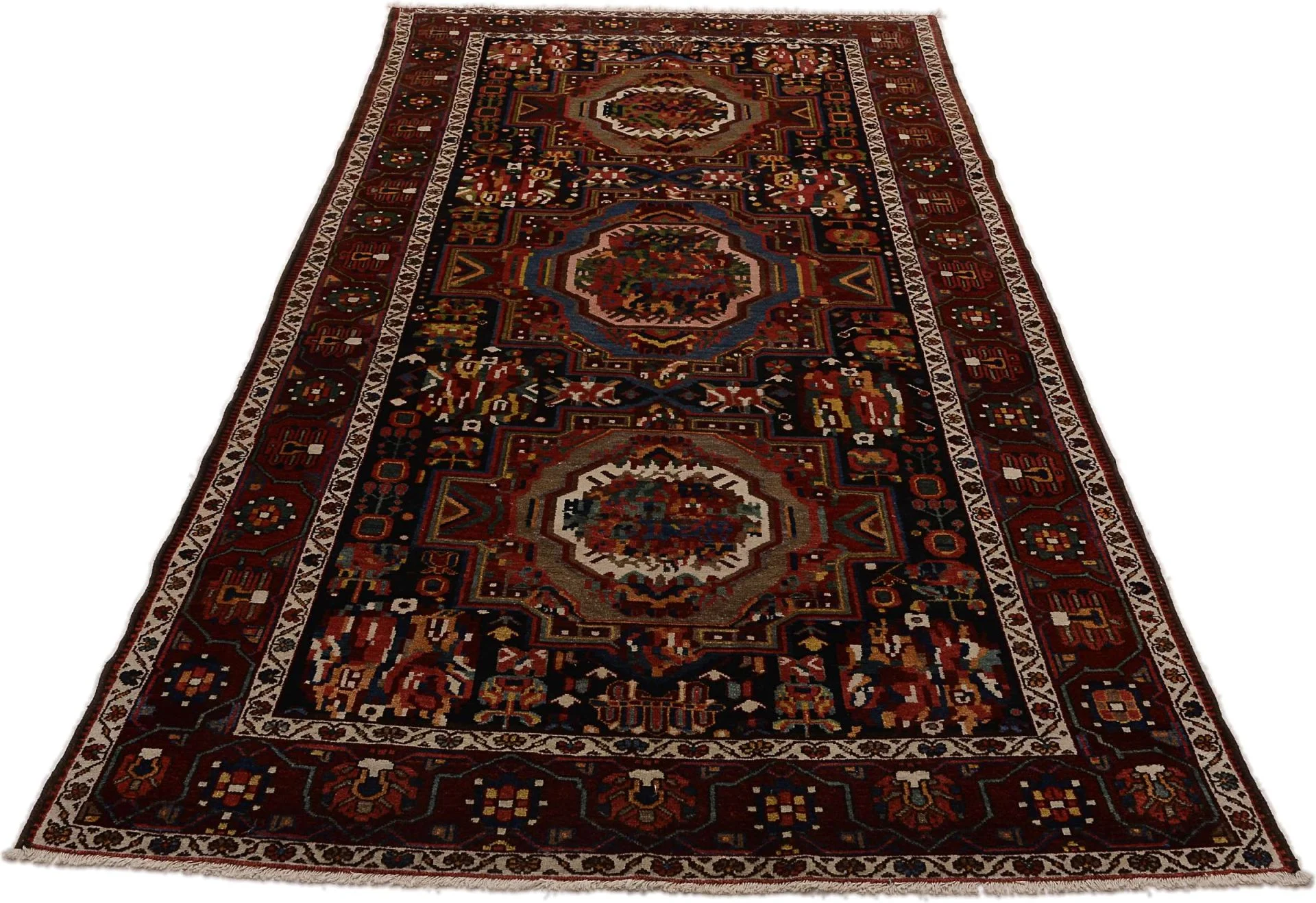Hand-Knotted Wool Hosseinabad Persian Rug, 163 × 320 cm